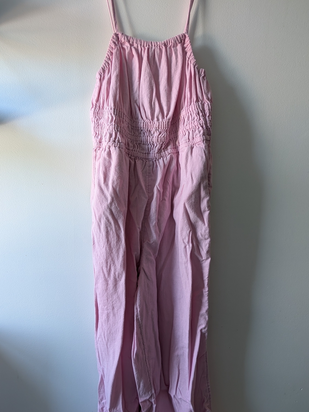 Old Navy Pink Smocked Spaghetti-Strap Jumpsuit